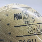 3M 7100065418 Sanding Disc Hookit Gold Paper 5in x NH 216U P800 50/Pack 3