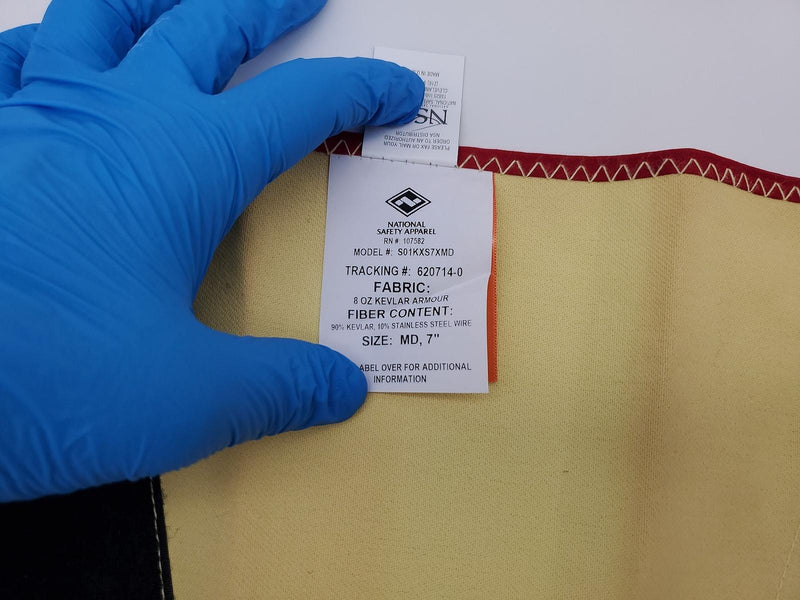 National Safety Apparel 7" Cut Resistant Sleeves MD Aramid & Steel S01KXS7XMD 3