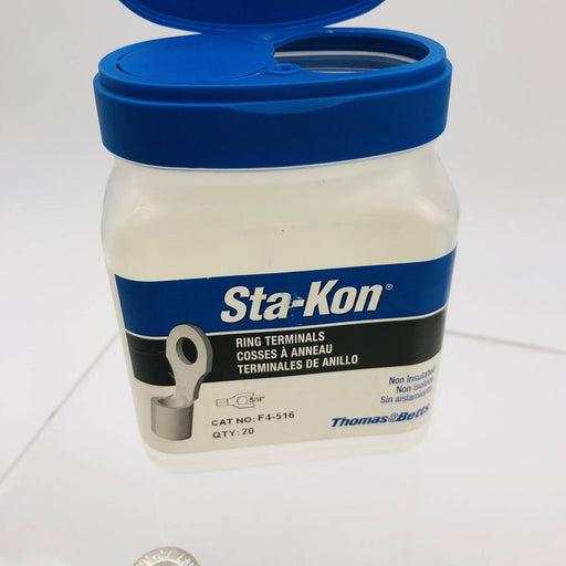 Thomas & Betts Sta-Kon F4-516 Ring Terminal 5/16 Non Insulated Brazed Seam 10pk 2