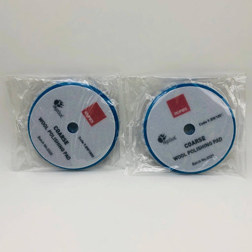 2pk Rupes 9.BW180H Coarse Blue Wool Pad 170mm - 6.75in Big Foot Polishing 1