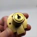 Illinois Drawer Lock 3/4" L x 7/8" D Cylinder Bright Brass Keyed Alike USA Made 3