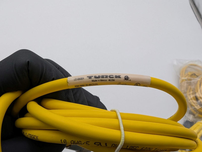 Turck RSM RKM 50-4M/S101 Actuator & Sensor Extension Cable 4M 5 Pin 7/8" M to F 4