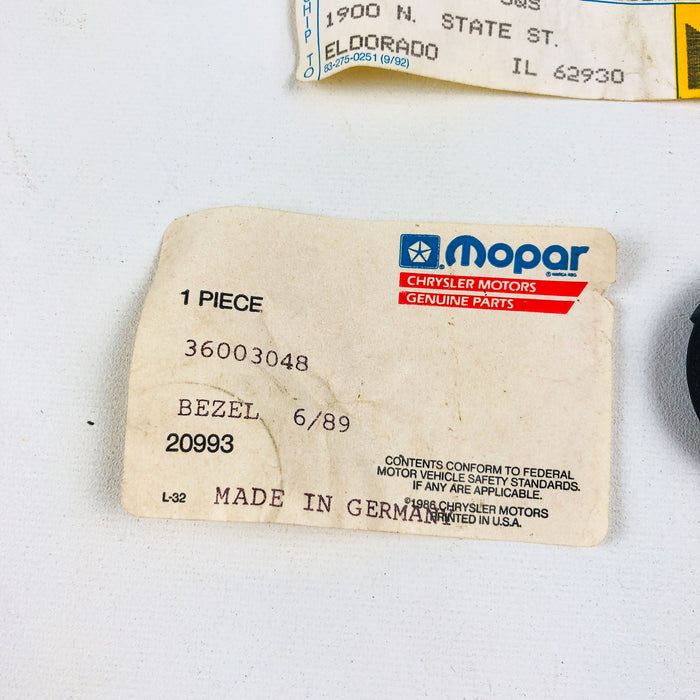 Mopar 36003048 Bezel for AC Blower Control Label OEM New Old Stock NOS 7