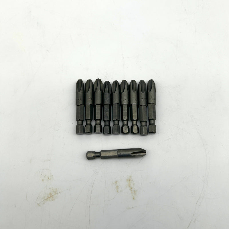 Apex 493X 1/4'' Phillips #3 Hex Power Drive Bits Lot of 10