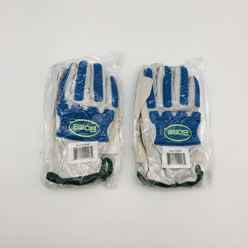 PIP 9120 Leather Driver Glove Medium Std Grade Sheep Keystone Boss Impact 2 Pair 6