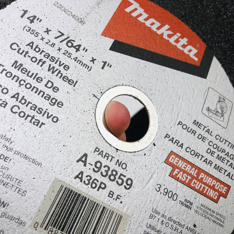 Makita A-93859-5 Cut-Off Chop Wheel Blade 14 x 1 x 1/8 A36P BF Metal Cutting 5pk 7