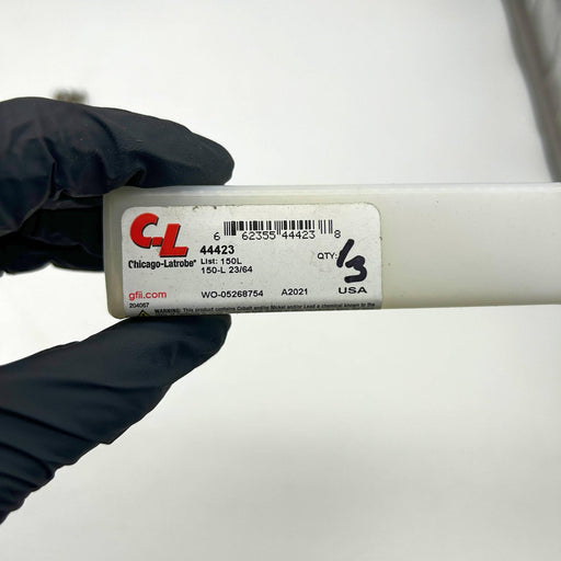 3pk Chicago-Latrobe 44423 Jobber Drill Bit 23/64 List 150L Left-Hand Helix HSS 2