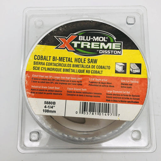 Blu Mol Xtreme 5880B Hole Saw 4-1/4"/108mm Cobalt Steel Bi-Metal 1-7/8" DepthOC 2