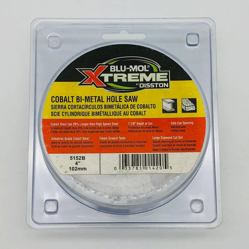 Blu-Mol Xtreme 5152B Hole Saw 4"/102MM Cobalt Bi-Metal 1-7/8" Depth of Cut 1