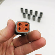 TE Connectivity DTP04-4P Receptacle Connector 4 Pin Grey Wire to Wire Pack of 10 6