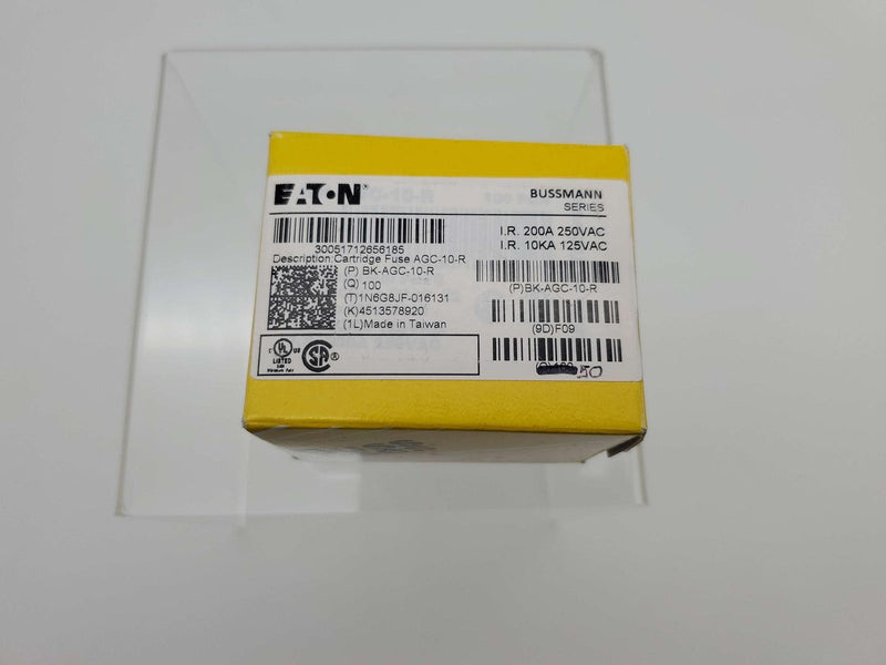 Bussmann AGC-10-R Fuses 10A 250V Fast Acting Glass Tube Pack of 50 4
