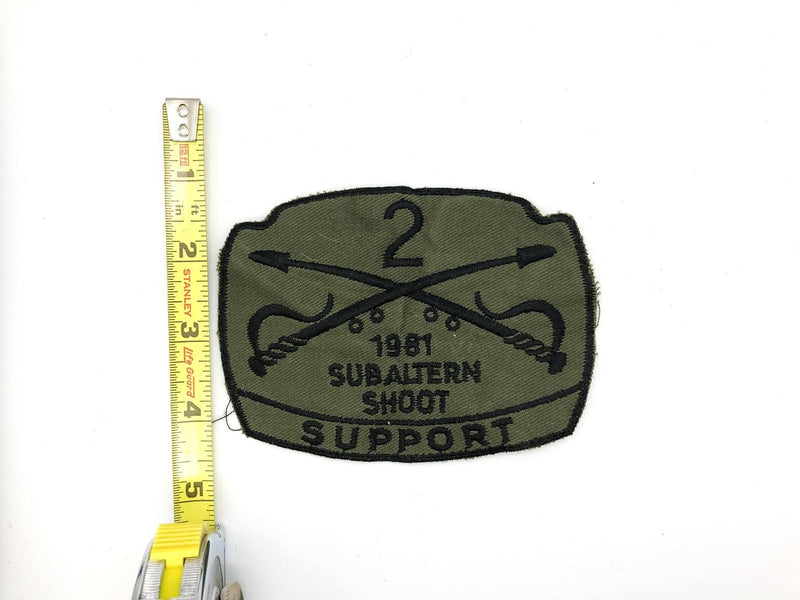 US Army Subaltern Shoot Support Patch 1980 Vintage Tank Gunnery Qualification 2 2
