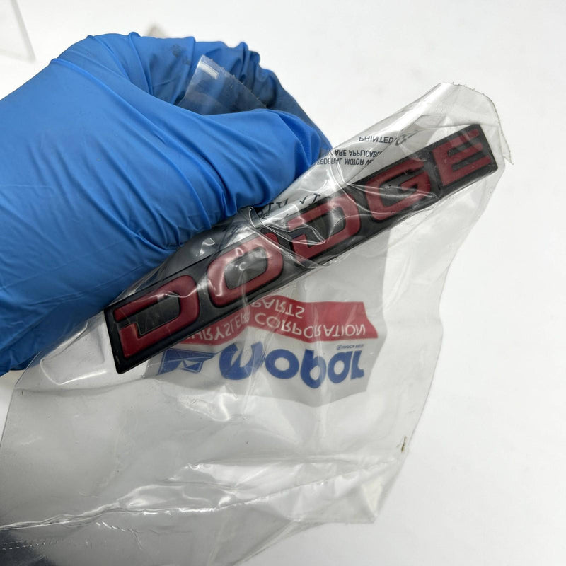 Mopar 4451678 Nameplate Dodge Badge Emblem Red Black OEM New NOS Sealed 4