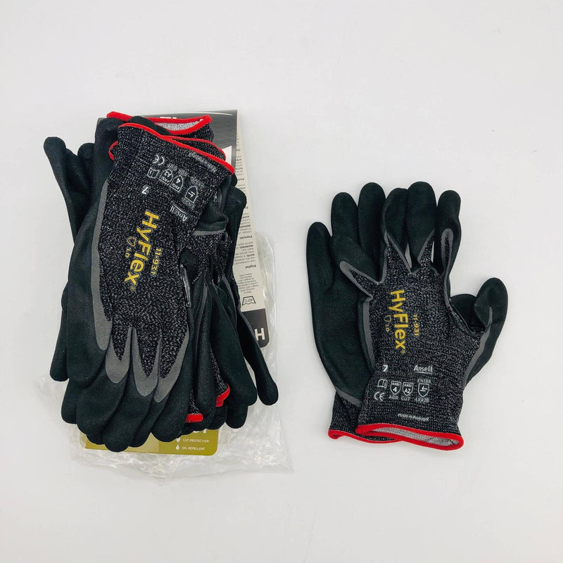 Ansell HyFlex 11-931 Work Gloves Sz 7 Small HPPE Blend Polyurethane Palm 12 Pair 8