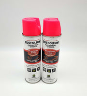 Rust-Oleum Inverted Marking Spray Paint Flourescent Pink 17oz Can Pack of 2 1