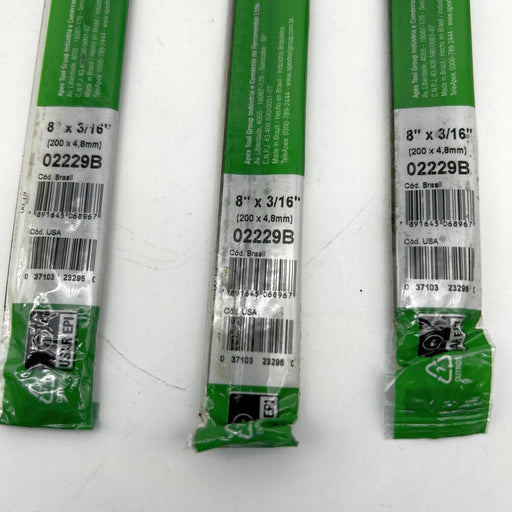 12pk Nicholson 02229B Chainsaw Files Knurl Cut 8" Length x 3/16" Diameter Round 2