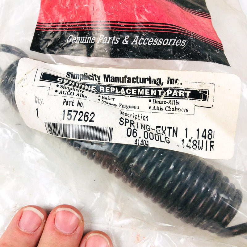 Simplicity 157262 Spring Extension 1.148 6.0 LG .148 Wire OEM NOS 2157262SM 3