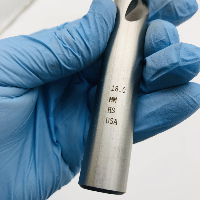 Cle-Line C62929 GP Jobber Drill Bit 1898 18.0MM Bright HSS Right Hand Cut 2 Flut 4