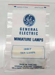 GE 387 Mini Bulbs 1 Watt T1 3/4 Midget Flange 28V Pack of 10 1