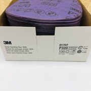 3M 01707 Clean Sanding Disc 5in x NH 360L Hookit P320 AO Multi Hole Dust 100pk 2