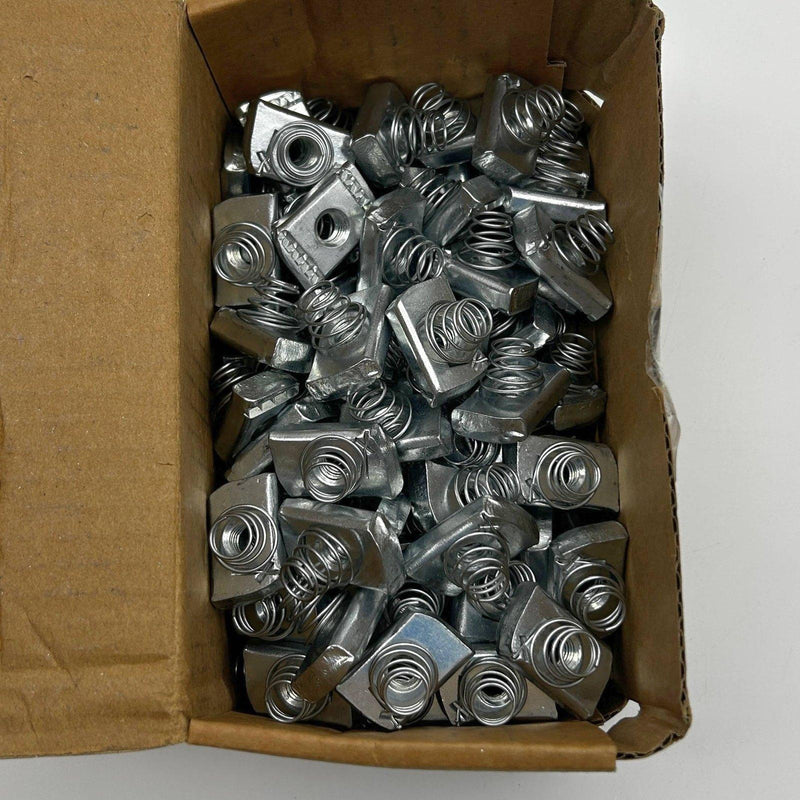 Thomas and Betts B100 3/8 Short Spring Nuts Steel Galvanized Zinc Finish 100pcs 1