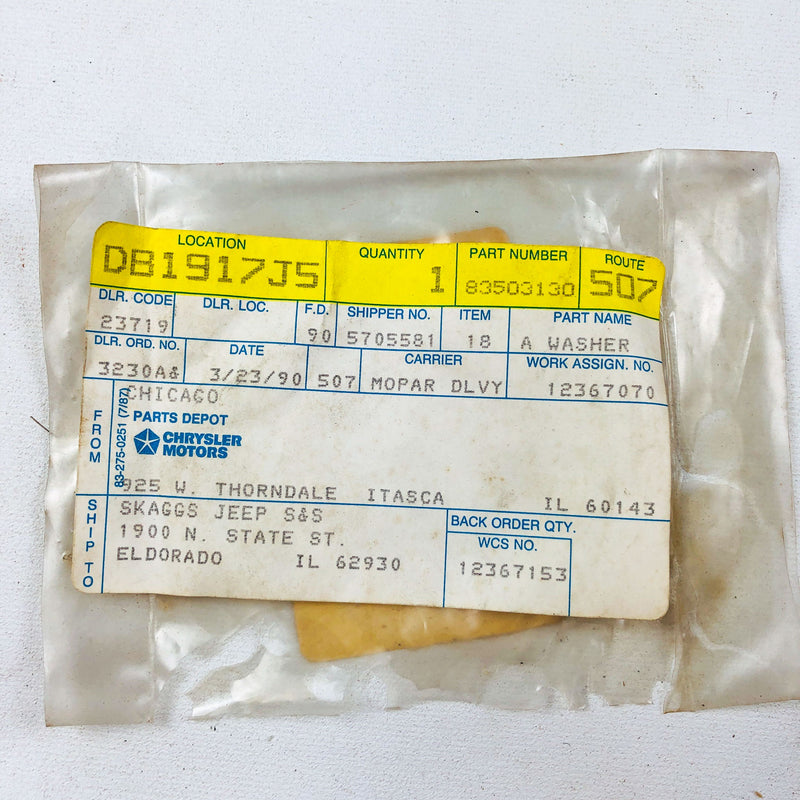 Mopar 83503130 Thrust Washer Ring Gear Train NPG 242 OEM NOS for 1987-90 3