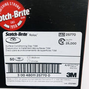 3M Scotch Brite 25770 Disc 2in x NH Roloc TSM SF Conditioning A/O Very Fine 50pk 2