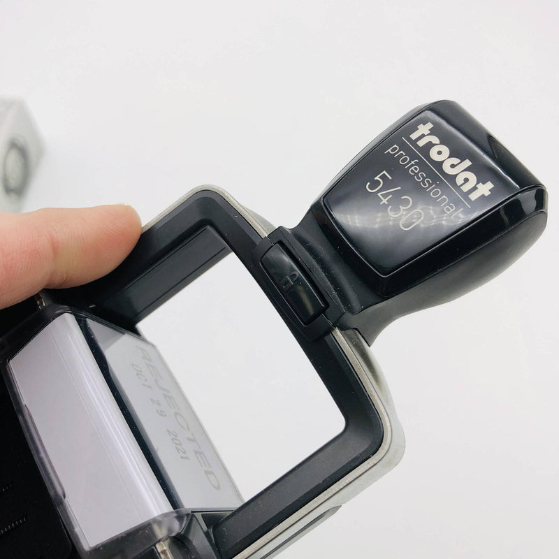 Trodat 5430 Pro 4.0 Self Inking Ink Stamp Rejected Date Oct 29 2021 ENGL.A 12