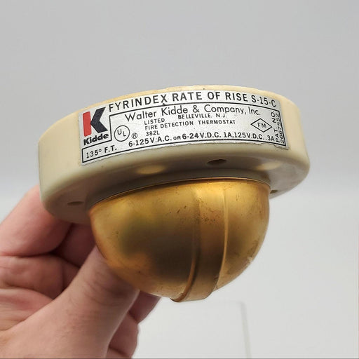 Kidde S-15-C Fyrindex Rate Of Rise Fire Detector Thermostat 6-125VAC / 6-24VDC 1