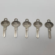 5x Ilco 1761B Key Blanks For Bargman Campers / RVS Nickel Plate Over Brass NOS 3