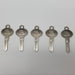 5x Ilco 1761B Key Blanks For Bargman Campers / RVS Nickel Plate Over Brass NOS 3