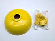 Bradley S24-195 Shower Head Compatible w/ SpinTec 10" Yellow Shroud Ring & Elbow 1