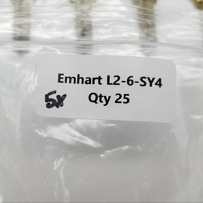 5x Emhart L2-6-SY4 Key Blanks L2 Keyway Nickel Silver 5 Pin NOS 4