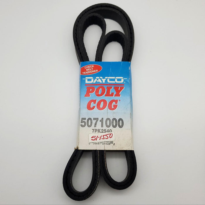 Dayco 5071000 Serpentine Belt 0.96" Width 100" Length 7 Rib Poly Cog 1