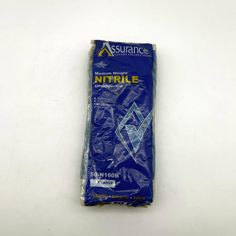 Assurance 50-N160B Chemical Resistant Gloves XL Nitrile 15 MIL 13IN 12 Pairs 9
