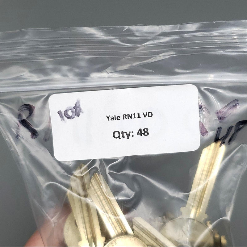 Yale Key Rn11 10x Yale RN11 VD Key Blanks VD Keyway Nickel Silver 6 Pin NOS — HKResale