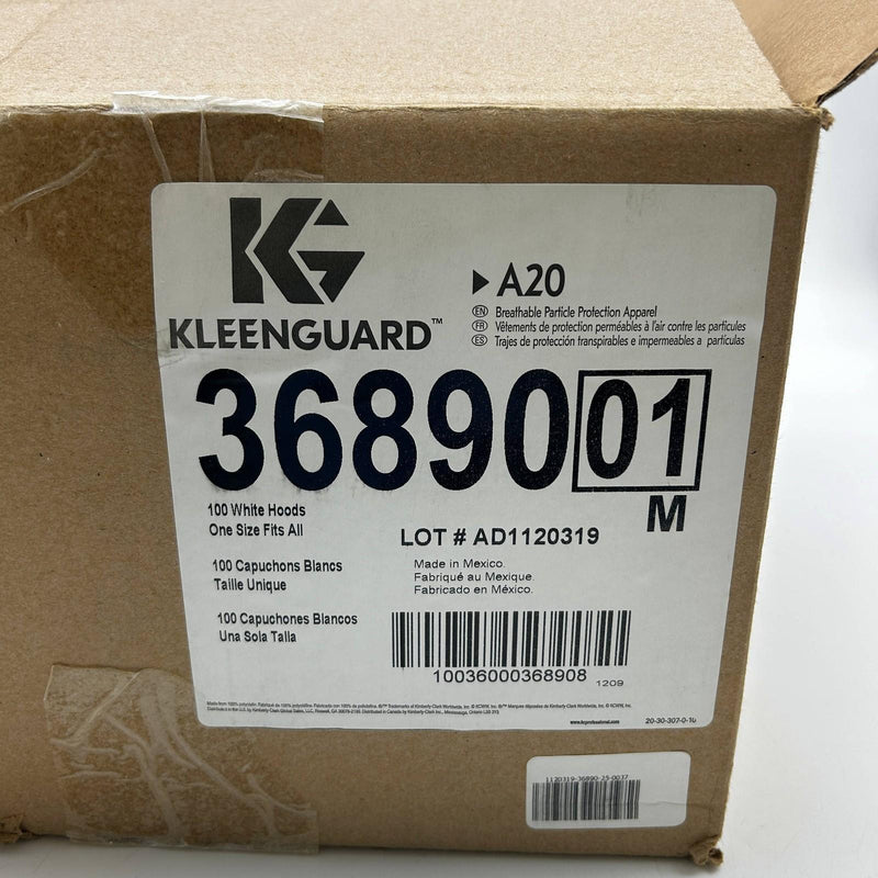 Kleenguard 36890 Protection Hood A20 One Size Fits All Breathable White 100/Case 6