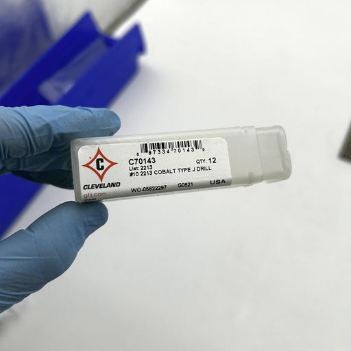 Cleveland C70143 Drill Bit Number 10 List 2213 Cobalt Type J Straw Oxide 12pk 2
