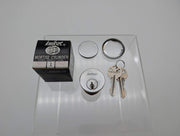 Kwikset Mortise Lock Cylinder 1-1/8" Length Satin Chrome 5 Pin Keyed Diff No 360 2