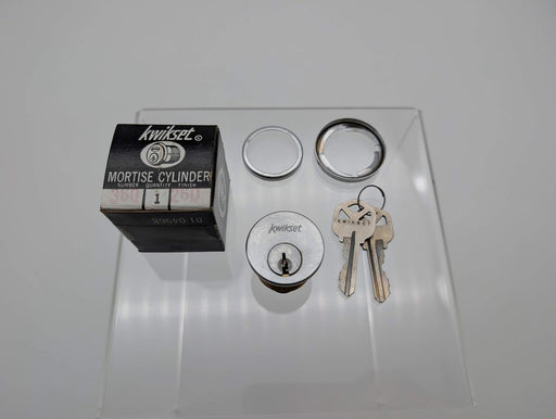 Kwikset Mortise Lock Cylinder 1-1/8" Length Satin Chrome 5 Pin Keyed Diff No 360 2