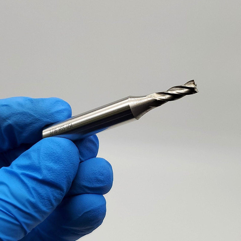 Cleveland 3/16" Square End Mill 1/2" LOC 3/8" Shank 2-3/8" OAL C41245 HG-4 1