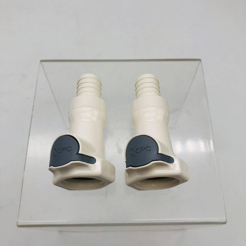 US Plastics Corp 60715 In Line Hose Barb HB Body 5/8 HFC P-S w/ Shutoff Lot of 2 9