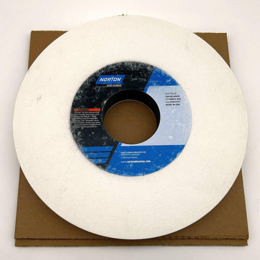 Norton 66253188986 Grinding Wheel 12in x 1-1/2 x 3 Type 1 White 38A100-J6VBE 1