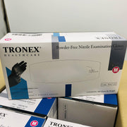 Tronex 9047-20 Disposable Gloves Nitrile Medium Black Powder Free Case of 1000 3