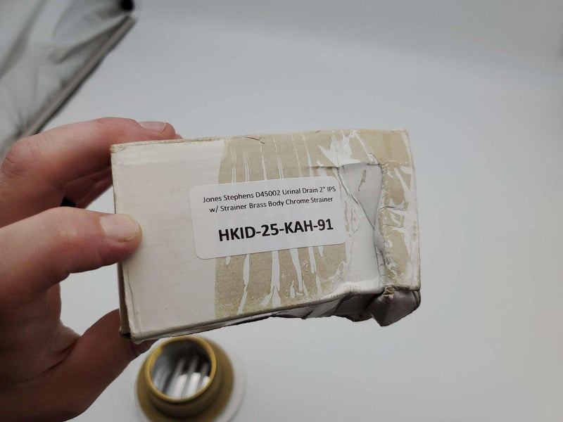 Jones Stephens D45002 Urinal Drain 2" IPS w/ Strainer Brass Body Chrome Strainer 3