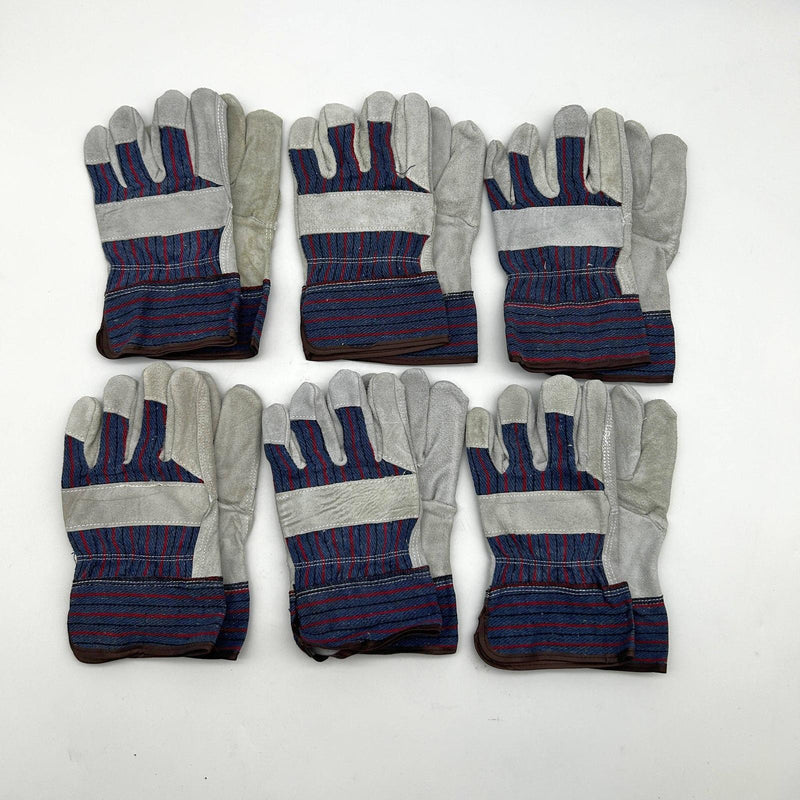 Wells Lamont Y3407 Split Leather Palm Gloves Size Large Wing Thumb 6 Pairs