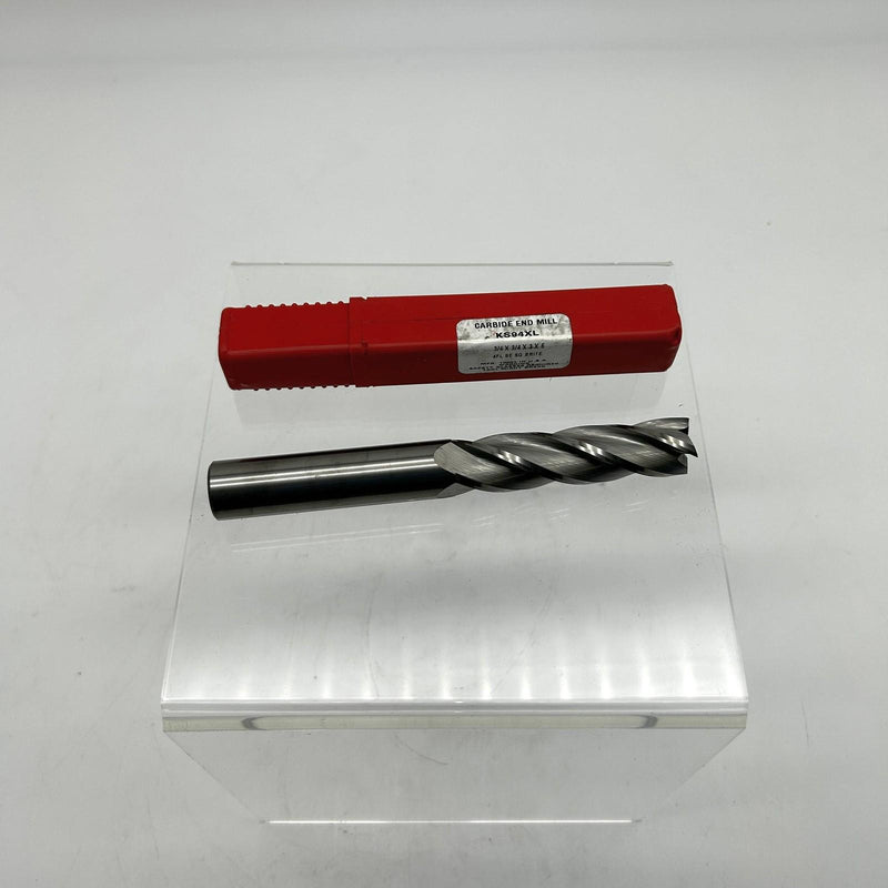 Republic Drill Corp KS94XL End Mill S/E 3/4 x 3/4 x 3 x 6 4FL Solid Carbide SQ