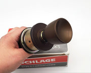 Schlage Door Knob Passage Latch Oil Rubbed Bronze Tulip 2-3/4" Backset A10S TUL 3