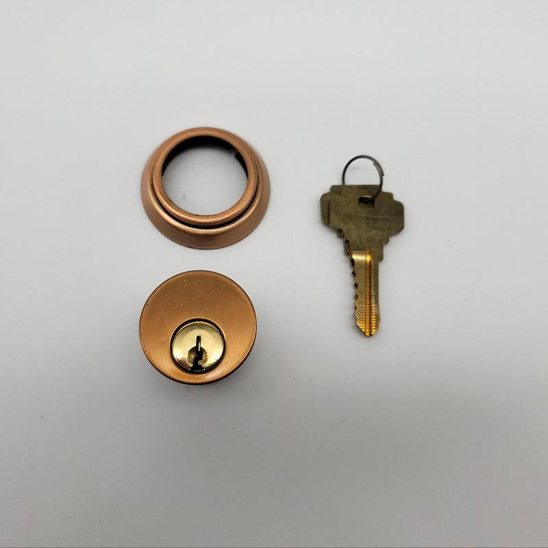 Dexter Mortise Lock Cylinder 1" Length Satin Bronze 9090 5 Pin 2 Keys 2