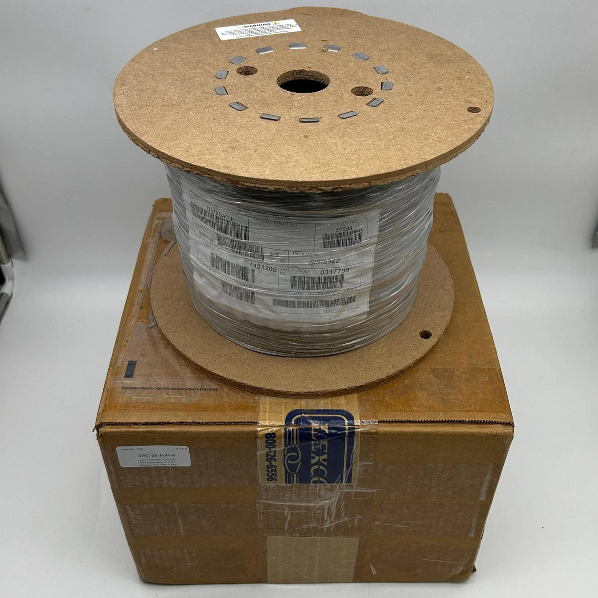 Lexco 1167SSAC-K Aircraft Wire Rope Cable 1/16 7x7 Stainless Steel 500 ...